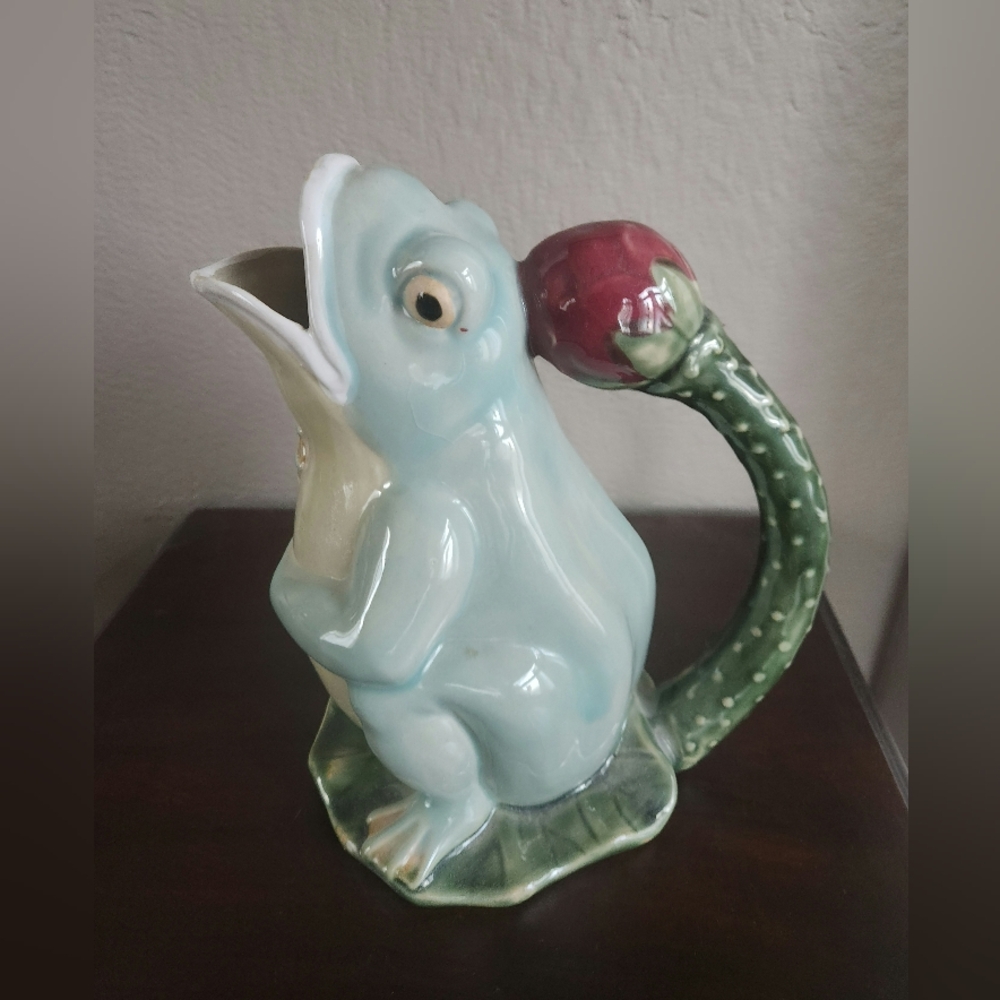 Vintage 🐸 Henriksen Ceramic Frog Pitcher EUC $27